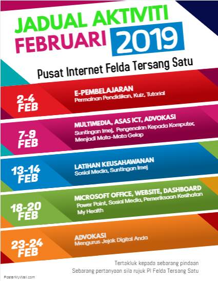 JADUAL AKTIVITI FEB 2019