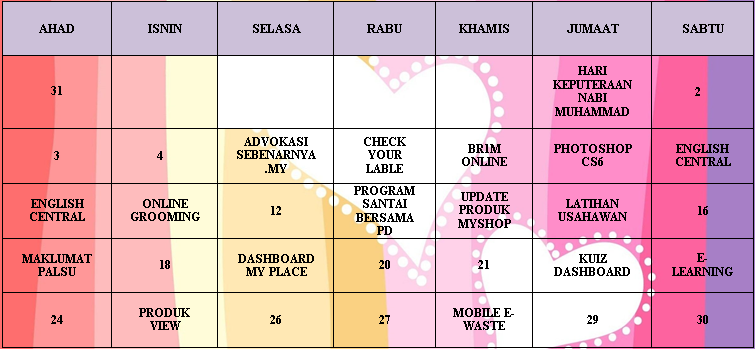 JADUAL AKTIVITI DIS 17