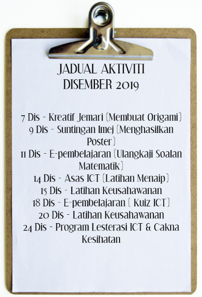 JADUAL AKTIVITI DIS 2019