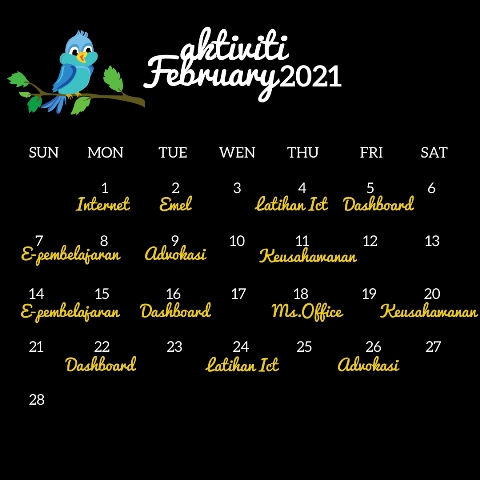 JADUAL AKTIVITI FEB 2021