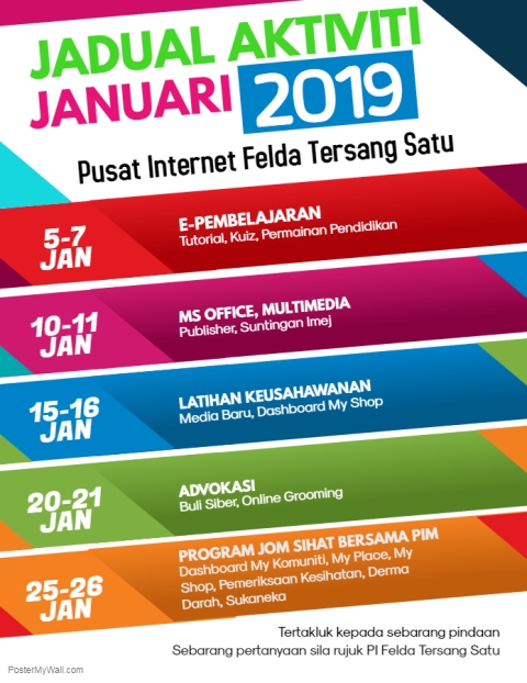 JADUAL AKTIVITI JANUARI 2019