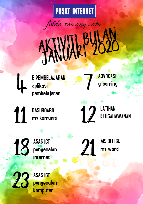 JADUAL AKTIVITI JAN 2020