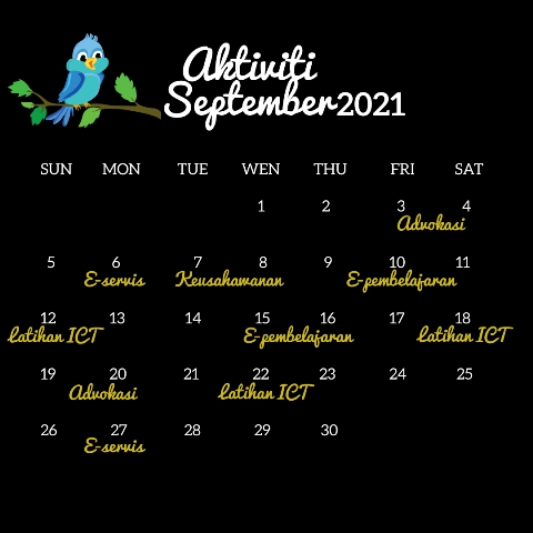 JADUAL AKTIVITI SEPT 2021